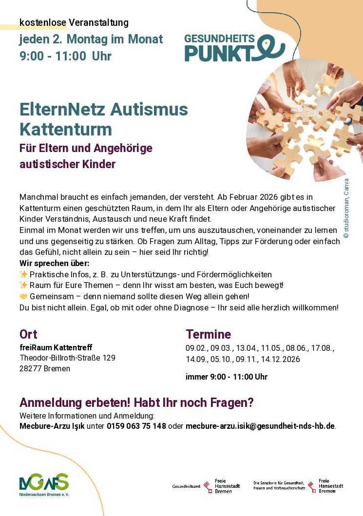 ElternNetz Autismus Kattenturm Für Eltern und Angehörige autistischer Kinder